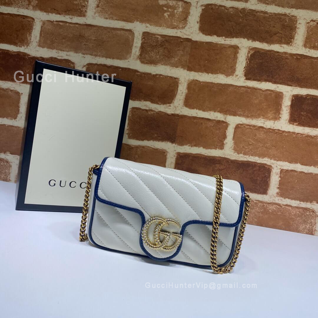 Gucci GG Marmont Super Mini Bag White 574969